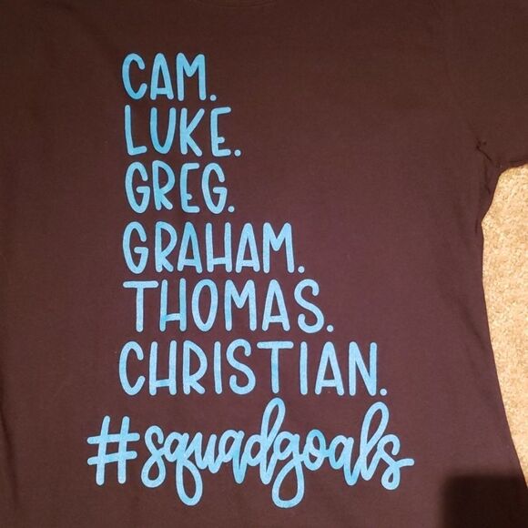 Carolina Panthers Squad Goals tee sz M & L - Picture 2 of 3